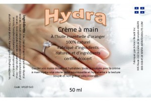 Crème à mains Hydra (Sans odeur) 